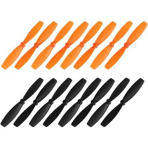 uxcell RC Propellers 55mm CW CCW 2-Vane Main Rotors Black Orange 8 Pairs