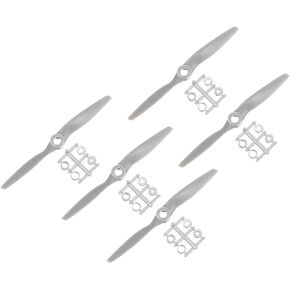 MECCANIXITY 4Pcs 4.75x4.75 Inch Propeller RC Propellers 2-Vane Blades Props Gray with Adapter Rings for RC Airplane Aircraft Prop Replacement