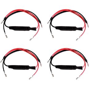 Kinstecks Motorcycle Resistor 4PCS 12V Motorbike Turn Signal Indicator Resistor Adaptor Flash Fix Error LED for Motorcycle Motorbike-10Ohm Black Red