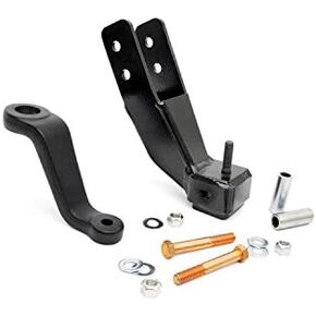 Rough Country Front Track Bar Bracket & Pitman Arm for 1997-2006 Jeep TJ - 1063,Black