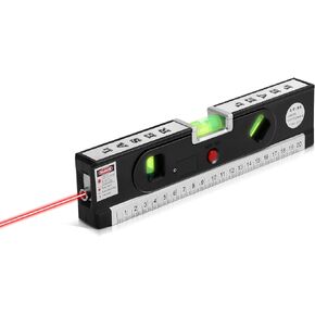 Laser Level Line Tool，2-in-1 Laser Level with 100Ft Point & 30Ft Line with Metric Rulers for Picture Hanging cabinets Tile Walls,Magnetic Leveler for Construction,Laser Level with home renovation