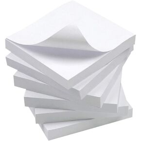Black Sticky Notes, 6 Pads, 3 X 3 Inch, 100 Sheets/Pad, Self-Stick Notes Pads, Easy Post Notes for Office, School, Home (Black)