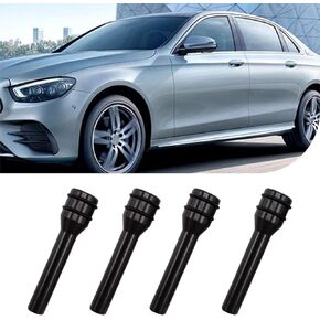Crynod 4 PCS Car Door Lock Knobs, 0.4In x 1.9In Metal Vehicle Control Post Pins Replacements, Universal Automobile Interior Door Lock Knob Accessories for Cars Trucks SUVs Vans (Black)