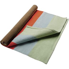 Hugger Mugger Cotton Yoga Rug - Absorbent, Grippy Tight Weave, Ashtanga and Hot Yoga Rug, Helps with Slippery Hands and Feet