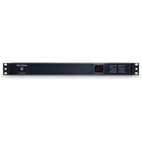 CyberPower PDU20M2F8R Metered PDU, 100-125V/20A (Derated to 16A), 10 Outlets, 1U Rackmount, 15 Foot Power Cord