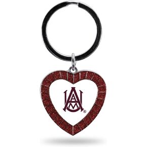 Rico Industries NCAA Team Color Rhinestone Heart Keychain - Great Accessory