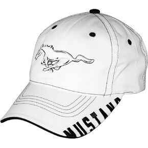 Ford Mustang Bill Edge White Baseball Cap