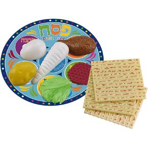 Rite Lite Toy Passover Plastic Seder Food Set- Decorations For Pesach Holiday