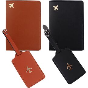 Snogisa Passport Wallets Travel Holder Set,Honeymoon Gift, Slim Passport Case Covers and Organizer Slots Couple Travel Luggage Tags,just Married Couple Honeymoon Gift