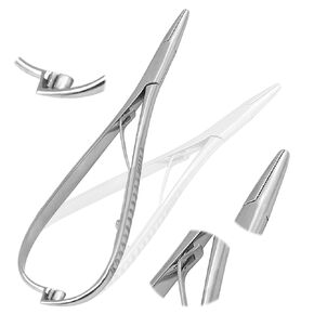 OdontoMed2011 Mathieu Ligature Elastic Placing Plier 6" Needle Holder Stainless Steel