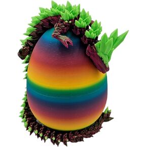 Mystery Egg Articulating Collectible Figurine - Fun and Unique Colors - ADHD, Autism, Stress Relief - Random Dragon Colors (Crystal Dragon)