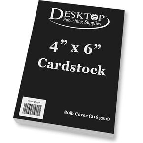 Black 4x6 Cardstock Sheets - Thick 80lb Cover Stock - For making Invitations, Postcards, Index Cards - 50 Pack