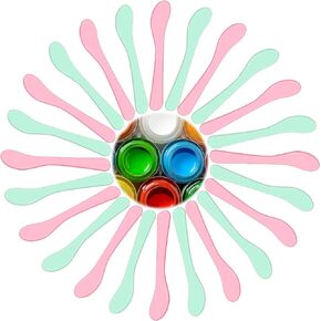24 Pieces 6 Inch Paint Stir Sticks Mixing Sticks Reusable Mold Mixer Mixing Tool Plastic Stirring Sticks for Mixing Resin Epoxy Liquid Paint Pour Paint and Fluid Painting, Pink and Green