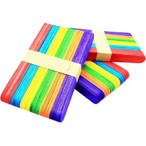 500 pcs,6 Inch,Jumbo Craft Sticks,Rainbow Sticks,Colored Tongue Depressors for Classroom,Creative Projects,Arts and Crafts