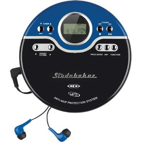 مشغل الأقراص المضغوطة المحمول Studebaker Pink Retro | تشغيل أقراص CD-R/RW MP3 | مشغل أقراص مضغوطة شخصي قابل للبرمجة | مكافحة التخطي | راديو اف ام | تعزيز ميجا باس | سماعات أذن رياضية (أرجواني عتيق)