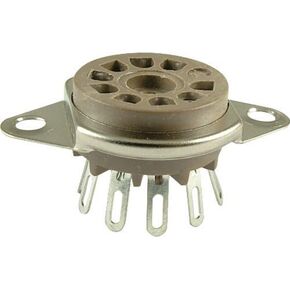 Belton Vacuum Tube Socket (VT9-ST-2) 9 Pin/Miniature, Micalex, Top Chassis Mount