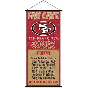 San Francisco 49ers Man Cave Fan Banner Wall Door Scroll