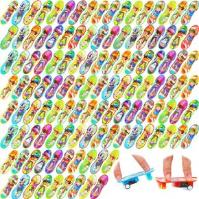 RoundFunny 144 Pcs Skateboard Pull Back Car Bulk Mini Fingerboards Finger Toys for Kids Boys Toddlers Girls Classroom Carnival Birthday Stocking Stuffers Gifts Party Favors Holiday Goodie Bag Stuffers