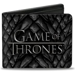 Buckle-Down Wallet Bifold PU Game of Thrones Logo Dragon Scales Black Grays