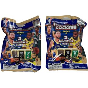 Teenymates Party Animal 2020 - 2021 Lockers NBA Series 6 Basketball Figures Gift Set Party Bundle, Lot of 2 Mystery Packs, Multicolor