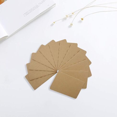 Yansanido 12 قطعة 5.5 بوصة × 3.5 بوصة دفتر جيب بغطاء بني 32 ورقة (64 صفحة) صفحة فارغة ورق 70 جرامًا للمتر المربع (بني، فارغ) in Kuwait