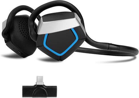 HUHD Wireless Gaming Headphones for PS5, PS4, PC, Nintendo Switch, Computer with mic - Playstion 5, Switch Wireless Gaming Headset with Detachable & Adjustable Microphone - On-Ear, Foldable, Blue in Saudi Arabia
