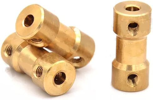 Unifizz D9mm x L20mm Bore Rigid Coupling, Copper Shaft Coupler Connector,Wheel Coupling Couple, 3.17mm to 4mm in Kuwait