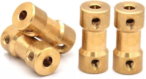 Unifizz D9mm x L20mm Bore Rigid Coupling, Copper Shaft Coupler Connector,Wheel Coupling Couple, 3.17mm to 4mm in Kuwait