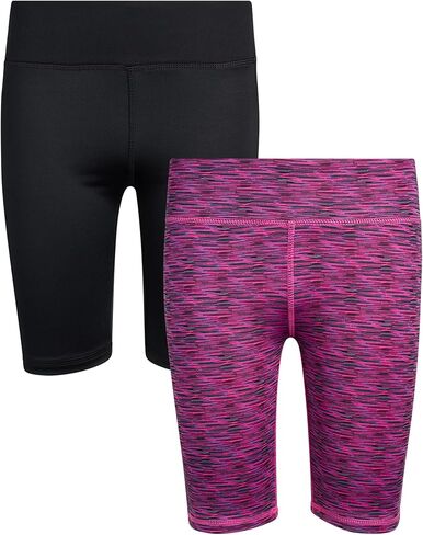 Girls Bike Shorts - 2 Pack Athletic Compression High Waisted Biker Shorts for Girls for Dance Yoga Gymnastics (7-16) in Saudi Arabia
