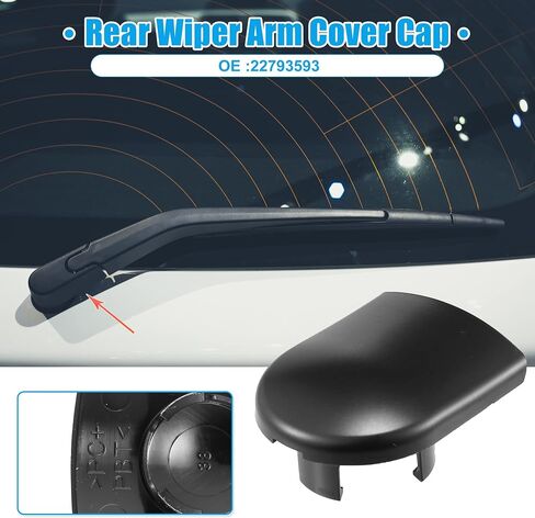 ACROPIX Rear Windshield Wiper Arm Nut Cover Cap Fit for Buick for Cadillac - Pack of 2 Black in Saudi Arabia