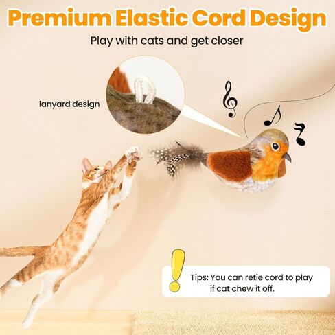 لعبة ريش الطيور والقطط من Aucenix - لعبة النعناع البري المحفزة التي تعمل باللمس للقطط الصغيرة، ألعاب تفاعلية للطيور النقيق المضحكة قابلة للسحب للتعليق للقطط الداخلية المطاردة والمضغ واللعب (أزرق) in Kuwait