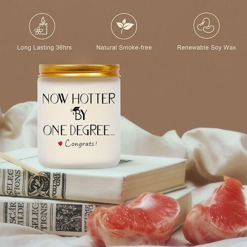 ONEVIEV Graduation Gifts for Her Him, Soy Wax Scented Candle, Masters Degree College High School Graduation Gifts 2024 - Now Hotter by One Degree in Saudi Arabia