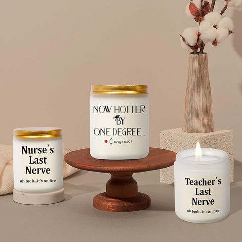 ONEVIEV Graduation Gifts for Her Him, Soy Wax Scented Candle, Masters Degree College High School Graduation Gifts 2024 - Now Hotter by One Degree in Saudi Arabia