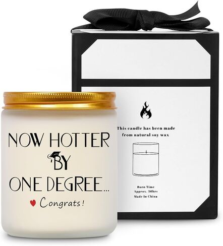 ONEVIEV Graduation Gifts for Her Him, Soy Wax Scented Candle, Masters Degree College High School Graduation Gifts 2024 - Now Hotter by One Degree in Saudi Arabia
