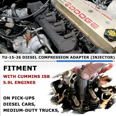 TU-15-26 Diesel Compression Test Adapter (Injector) Tool for Cummins ISB 5.9L Engines 1998-2002 in Saudi Arabia