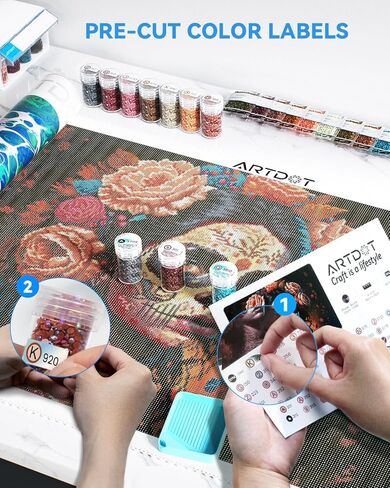 ARTDOT 5D Diamond Art Kits for Adults, Licensed Full Drill Skull Diamond Painting Kits for Beginners, Gifts for Women Mom(9.8x13.7 Inches) in Kuwait