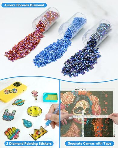 ARTDOT 5D Diamond Art Kits for Adults, Licensed Full Drill Skull Diamond Painting Kits for Beginners, Gifts for Women Mom(9.8x13.7 Inches) in Saudi Arabia