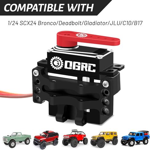 جهاز توجيه رقمي OGRC مع حامل مؤازر نحاسي وقرن مؤازر لمحور 1/24 SCX24 C10 JLU Bronco Deadbolt Gladiator RC أجزاء ترقية السيارة الزاحفة in Kuwait