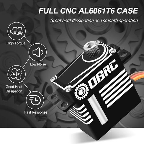 جهاز توجيه رقمي OGRC مع حامل مؤازر نحاسي وقرن مؤازر لمحور 1/24 SCX24 C10 JLU Bronco Deadbolt Gladiator RC أجزاء ترقية السيارة الزاحفة in Kuwait