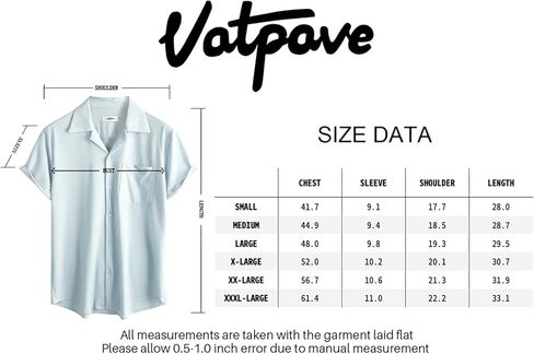 VATPAVE Mens Casual Summer Shirts Short Sleeve Button Down Shirts Fashion Textured Beach Hawaiian Shirts with Pocket in Saudi Arabia
