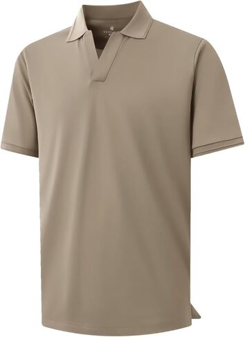 VEBOON الرجال الخامس الرقبة قمصان بولو بيكيه كم قصير عادية صالح قميص بولو الرطوبة فتل لينة تنفس قميص بولو in Kuwait