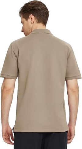 VEBOON الرجال الخامس الرقبة قمصان بولو بيكيه كم قصير عادية صالح قميص بولو الرطوبة فتل لينة تنفس قميص بولو in Kuwait