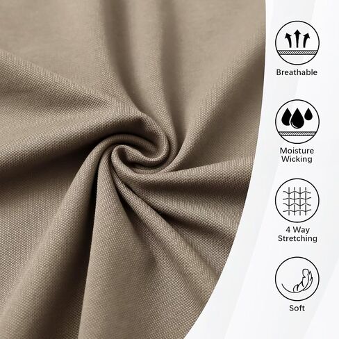 VEBOON الرجال الخامس الرقبة قمصان بولو بيكيه كم قصير عادية صالح قميص بولو الرطوبة فتل لينة تنفس قميص بولو in Kuwait