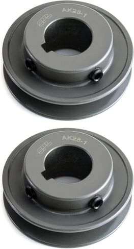 QWORK AK281 حزم الويب ذات الأخدود الفردي، 2 حزمة 2.80 بوصة OD 1 بوصة تتحمل حزام V، قسم الحزام، الحديد الزهر، للحزام V in Saudi Arabia