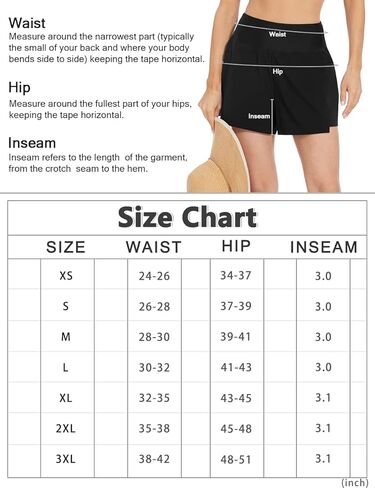 شورت سباحة للسيدات من JENEARY مقاس 3 بوصات، شورت سباحة عالي الخصر للتحكم في البطن in Kuwait