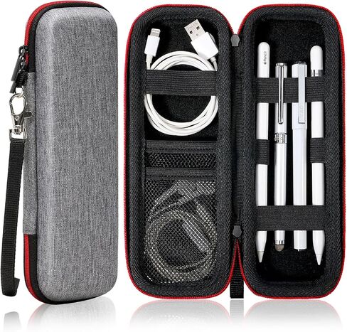 TiMOVO Pencil Holder Case for Apple Pencil Pro, Apple Pencil (USB-C) & Apple Pencil (1st/2nd Gen), EVA Hard Shell Carrying Bag Sleeve Compatible with Apple Pen Accessories, USB Cable, Stylus, Black in Saudi Arabia