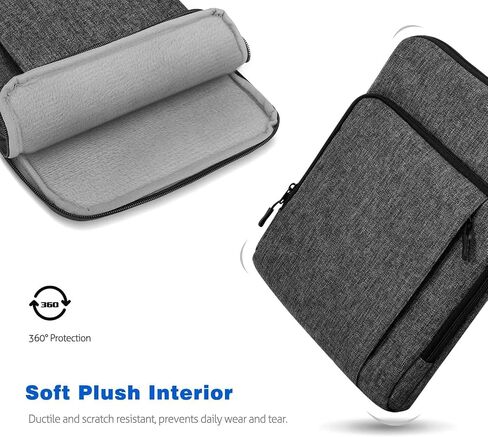 Dadanism 13.3 Inch Tablet Sleeve Shoulder Bag Carrying Case for New MacBook Neo 13" 2026, MacBook Air M5/M4 13", iPad Air M4/M3 13", iPad Pro M5/M4 13", Galaxy Tab S10+/S9 FE+/S9+ 12.4", Black & Gray in Kuwait