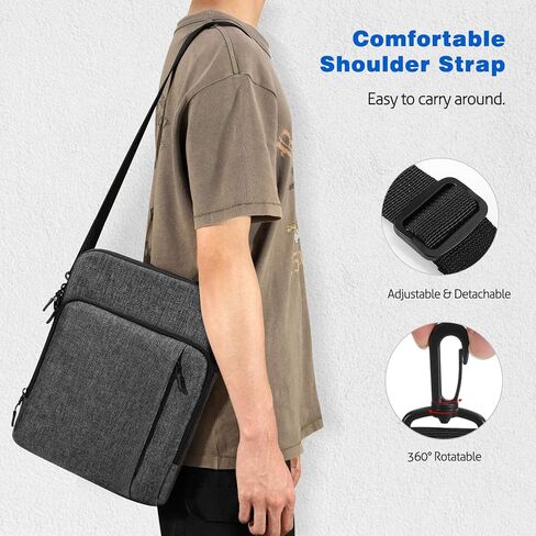 Dadanism 13.3 Inch Tablet Sleeve Shoulder Bag Carrying Case for New MacBook Neo 13" 2026, MacBook Air M5/M4 13", iPad Air M4/M3 13", iPad Pro M5/M4 13", Galaxy Tab S10+/S9 FE+/S9+ 12.4", Black & Gray in Kuwait
