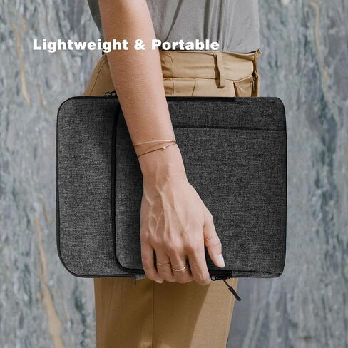 Dadanism 13.3 Inch Tablet Sleeve Shoulder Bag Carrying Case for New MacBook Neo 13" 2026, MacBook Air M5/M4 13", iPad Air M4/M3 13", iPad Pro M5/M4 13", Galaxy Tab S10+/S9 FE+/S9+ 12.4", Black & Gray in Kuwait