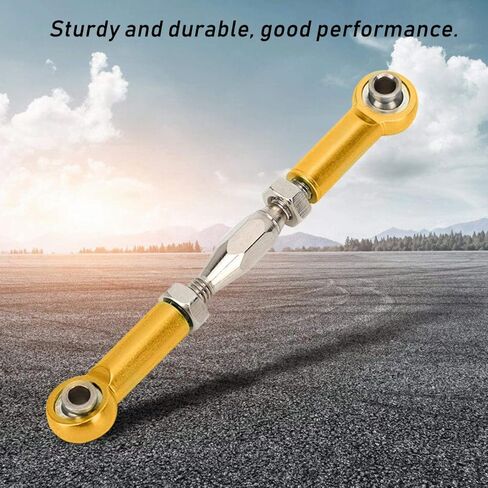 SALUTUYA Aluminum Alloy RC Car Push Rod Turnbuckle Rod Linkage with Adjustable Length RC Turnbuckle for RC Car Upgrade 71-86mm(Golden) in Saudi Arabia